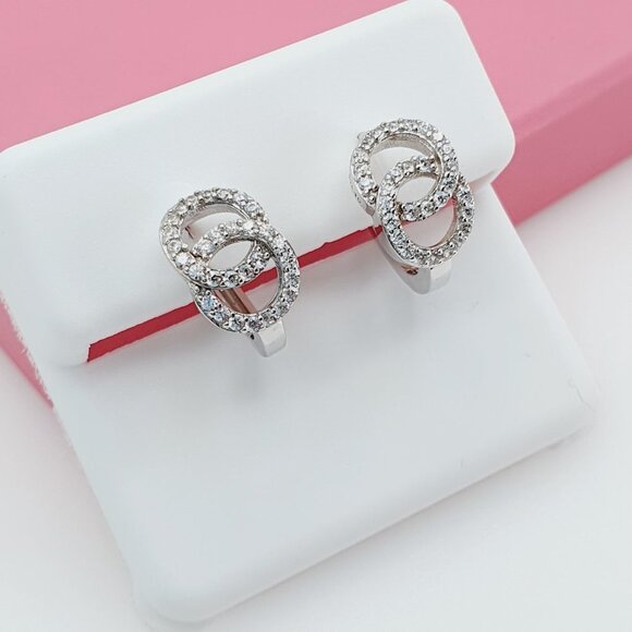 "925 Sterling Silver Cubic Zirconia Earrings, U19254660 - Picture 2 of 11